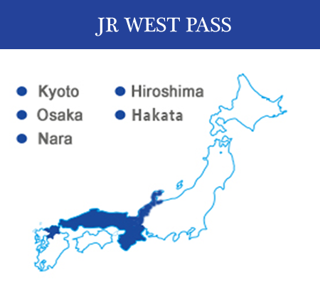 Japan Rail Pass West Pass Map